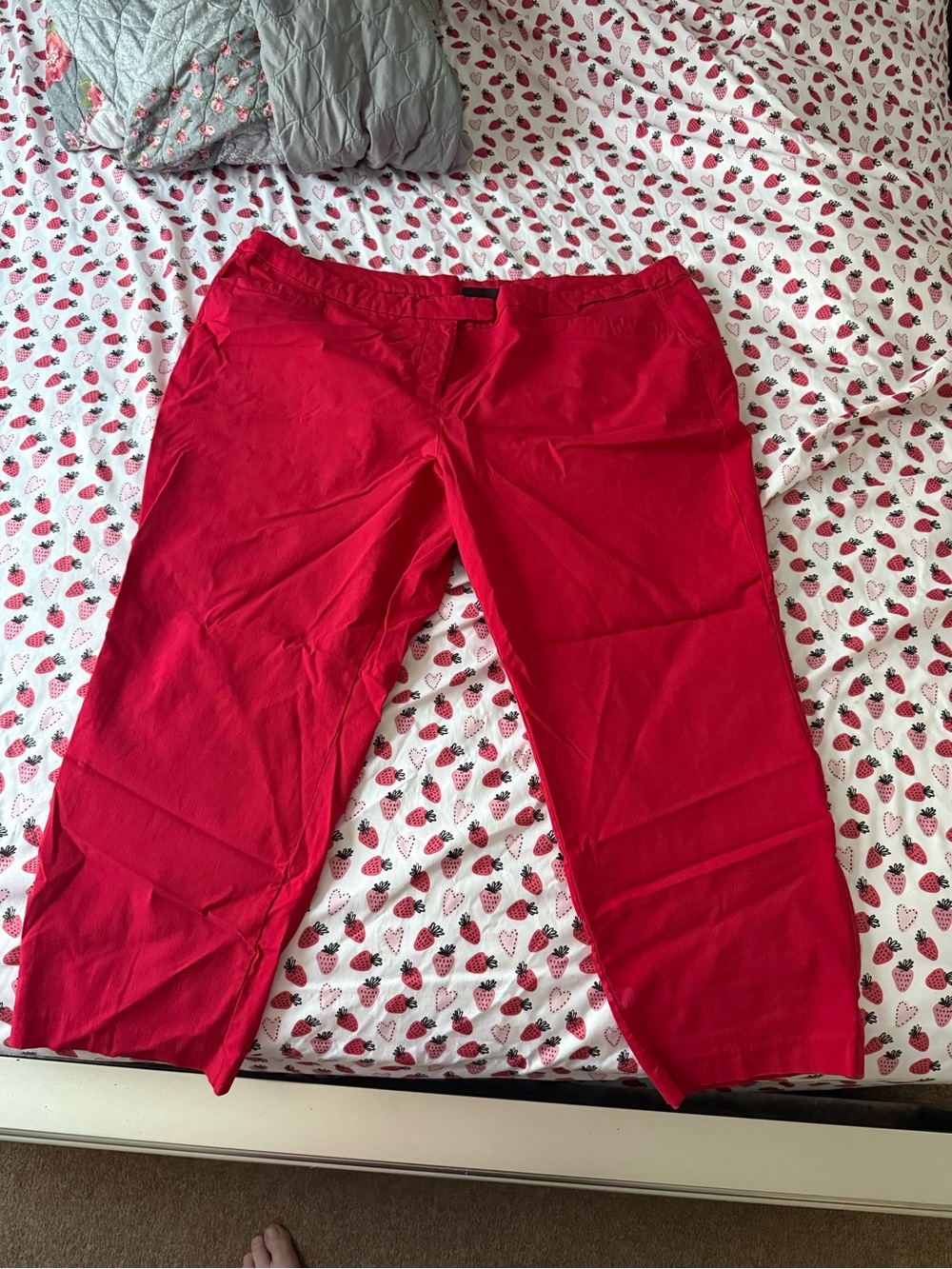 Lane Bryant Red Stretch Ankle Pants Women’s Size 28 Plus Size